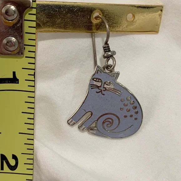 Vintage Laurel Burch Feshire Cat earrings - Picture 3 of 10